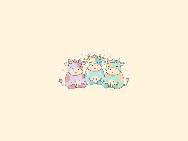 Five free cute cow farm PNGs sample 4