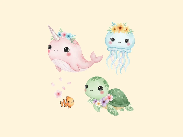 Free ocean sticker-sheet starter set sample 2